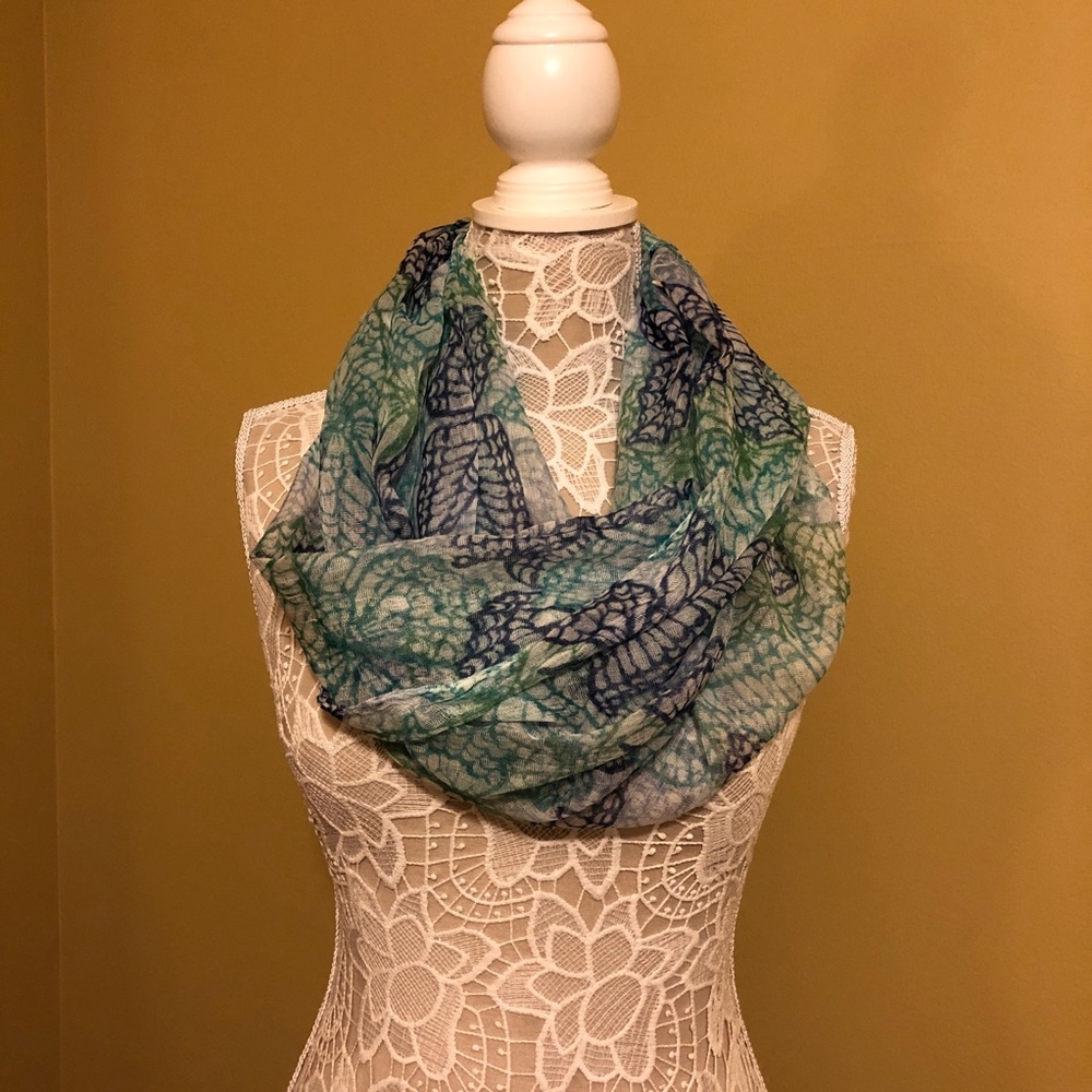 Collection XIIX Tube Style Scarf Butterfly Pattern